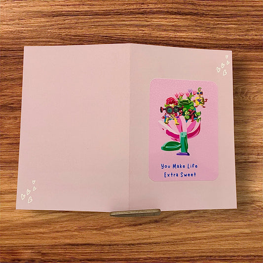 Custom Robot Greeting Card with Personalised Text