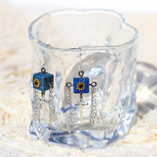 Handmade Mini Robot Earrings - Steampunk Dangle Design | Gothic Statement Jewellery