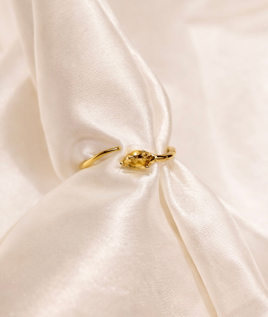 Sterling Silver Natural Crystal & Gemstone Adjustable Ring Collection