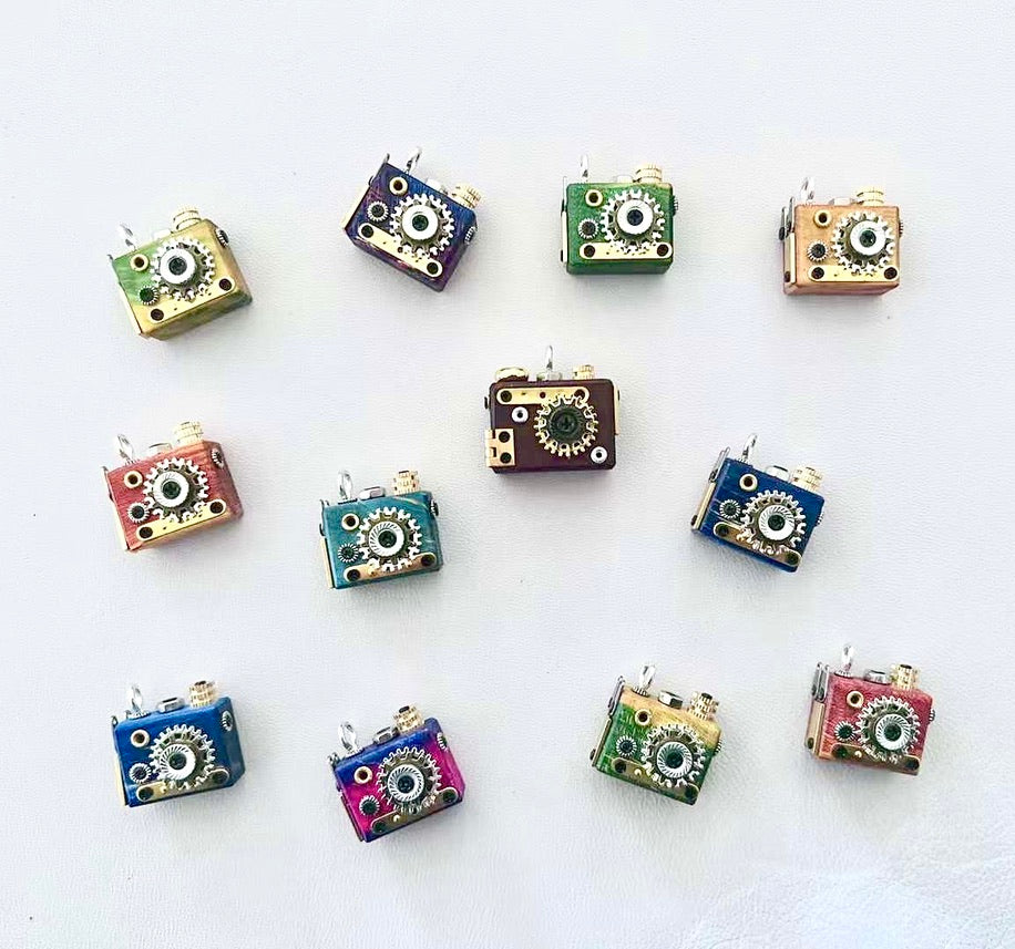 Handmade Mini Robot Pendant/Charms – Colourful Camera | Necklace, Keyring, Earrings Creative Gift