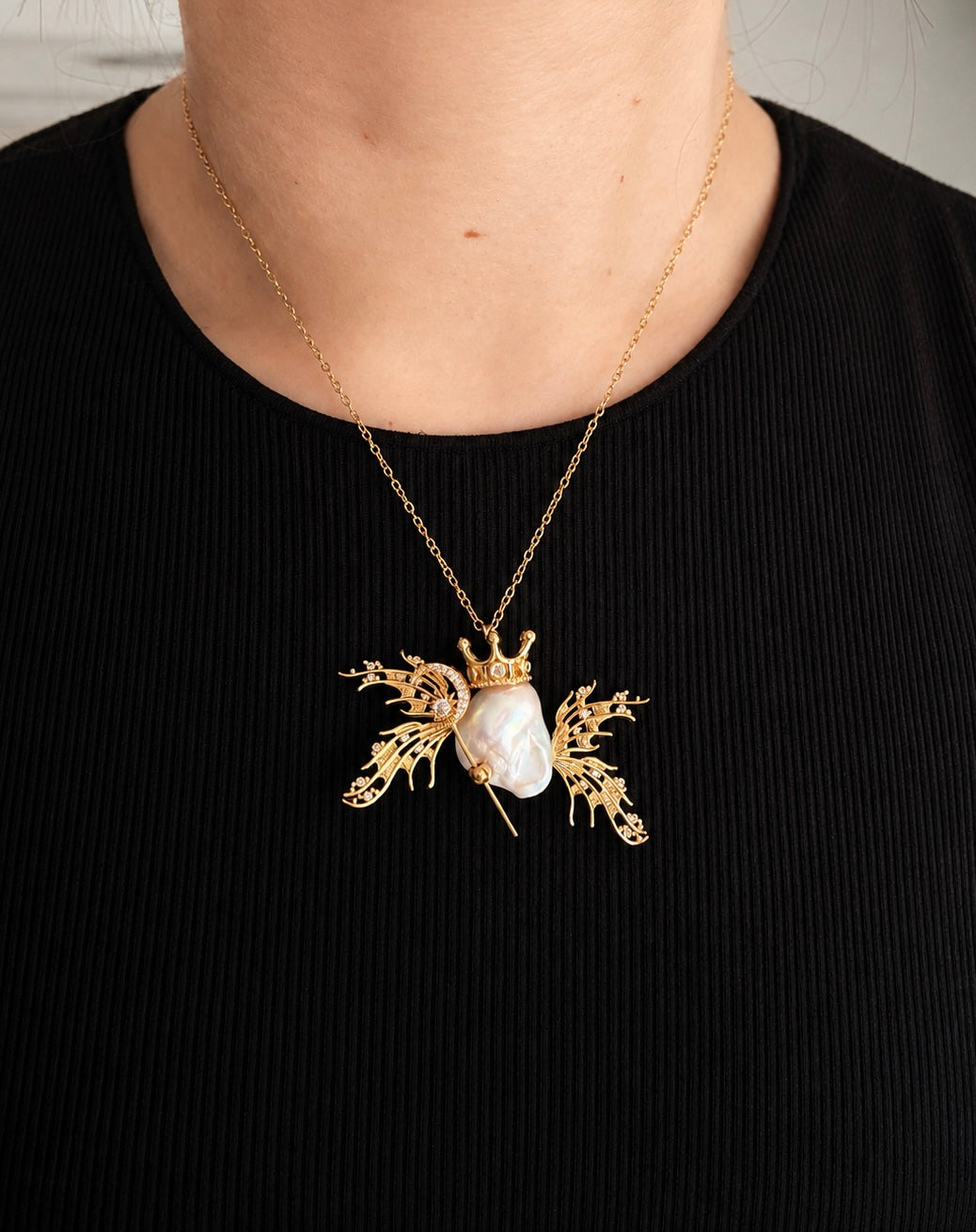 Handmade Artistic Baroque Pearl Necklace – Little Fairy