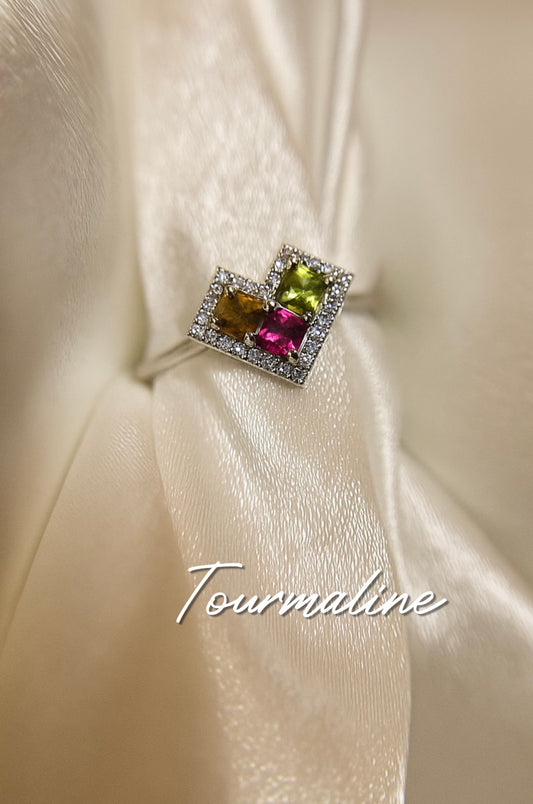 Sterling Silver Natural Crystal & Gemstone Adjustable Ring Collection