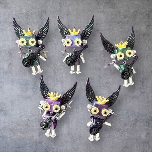 Handmade Mini Robot Pendant/Charms – Rock’n’Roll Design | Necklace, Keychain, Creative Gift