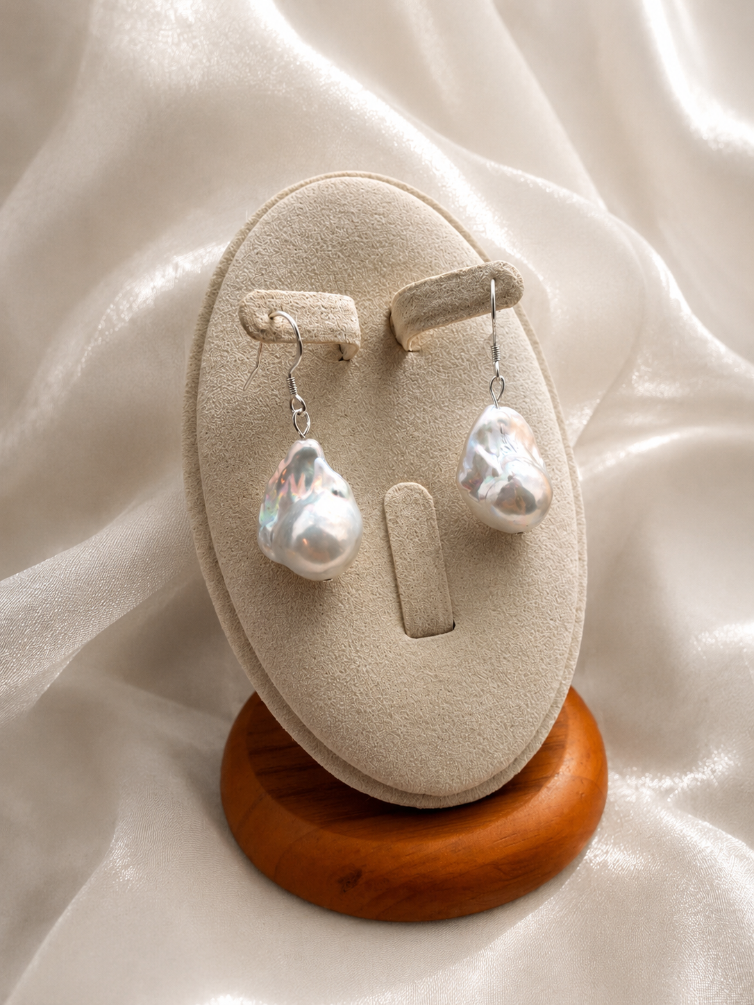 Handcrafted Premium Baroque Pearl Earrings with Beautiful Lustre