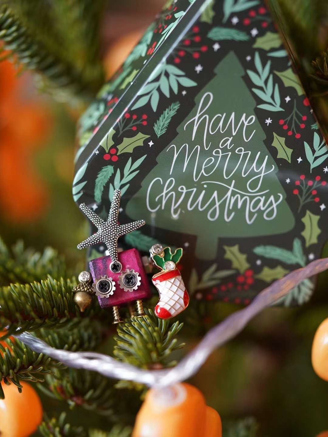 Handmade Mini Robot Pendant/Charms – Christmas Elements | Necklace, Keyring, Earrings Creative Gift