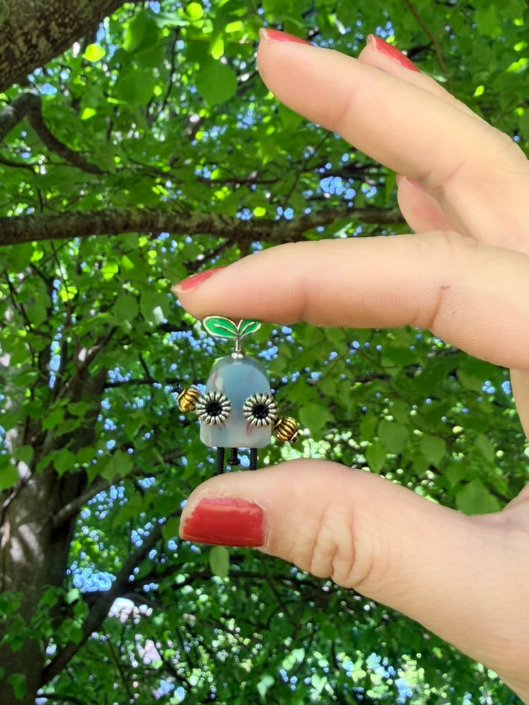 Handmade Mini Robot Pendant/Charms – Mini Sprout Robots | Necklace