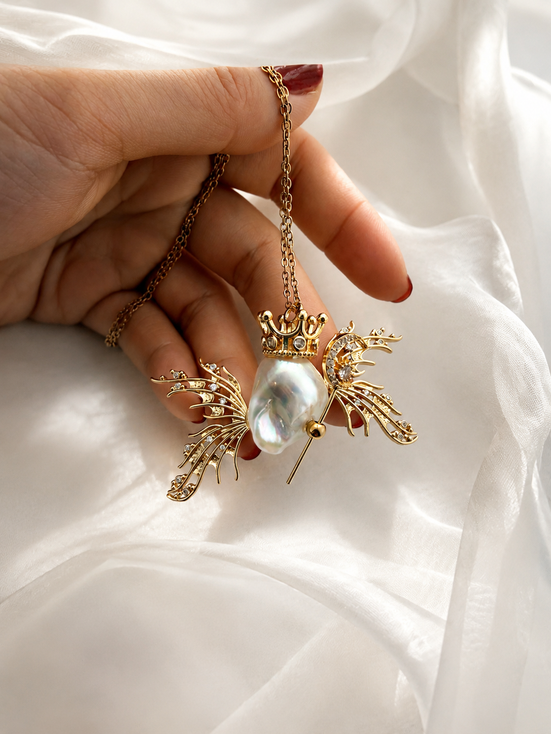 Handmade Artistic Baroque Pearl Necklace – Little Fairy