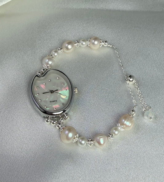 Beaded Natural Freshwater Pearl Strap Watches-Freshwater Pearl