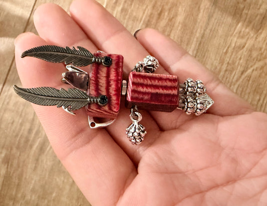 Handmade Mini Robot Pendant/Charms – Office Worker Tribe Design | Necklace, Keychain, Earrings, Creative Gift