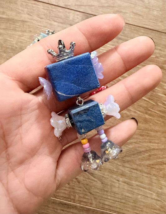 Handmade Mini Robot Pendant/Charms – Flower Fairy Tribe Design | Necklace, Keychain, Earrings, Creative Gift