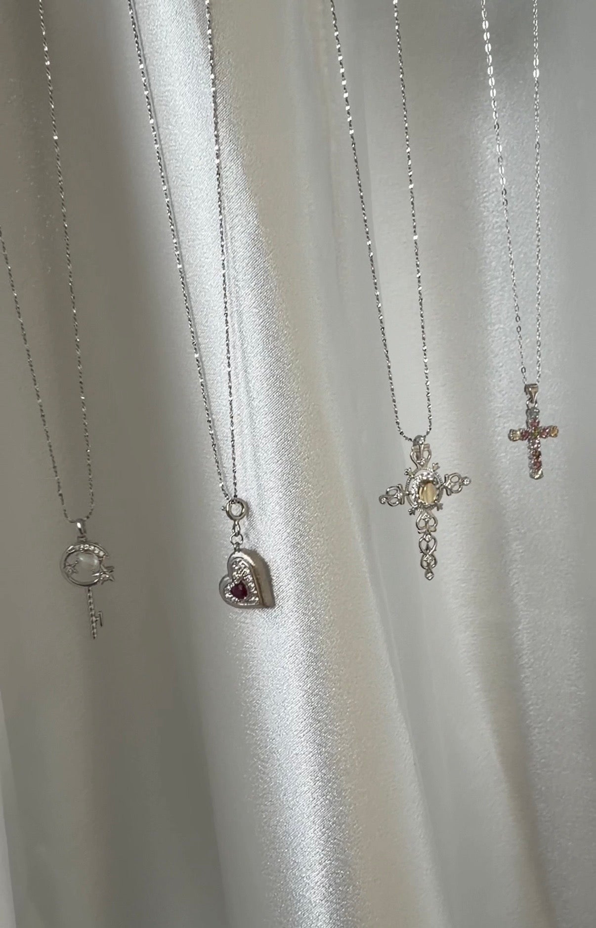 Sterling Silver Necklace with Natural Crystal Pendant | Everyday Jewellery Gift