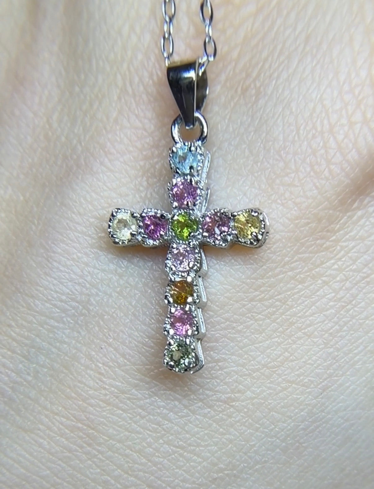 Sterling Silver Necklace with Natural Crystal Pendant | Everyday Jewellery Gift