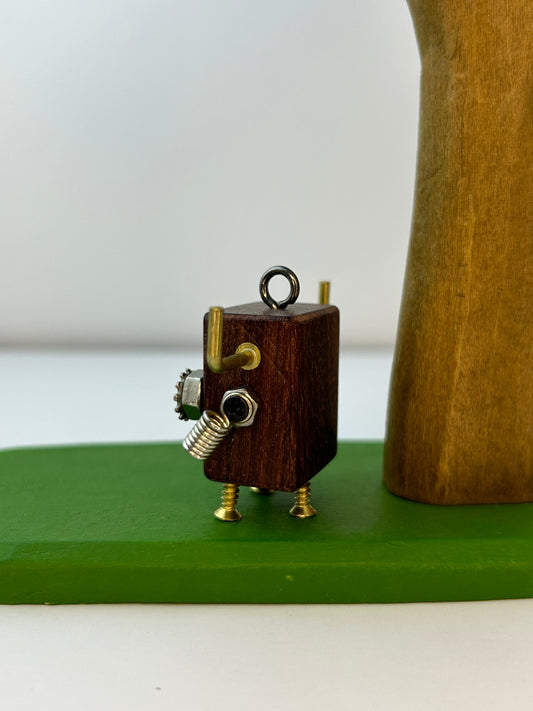 Handmade Mini Robot Pendant/Charms – Steampunk Horned Design | Necklace, Keyring, Creative Gift