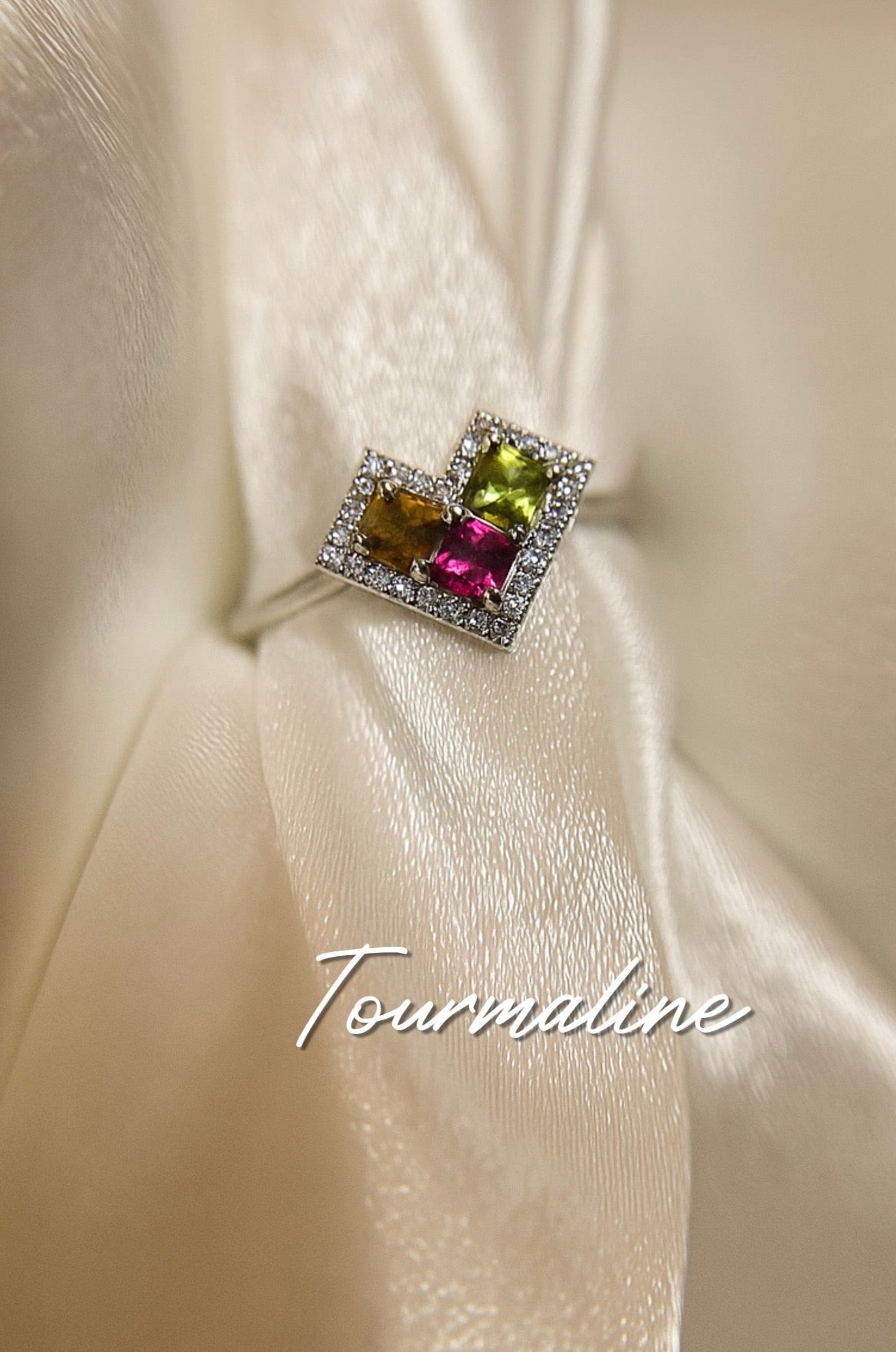 Sterling Silver Natural Crystal Gemstone Adjustable Size Ring