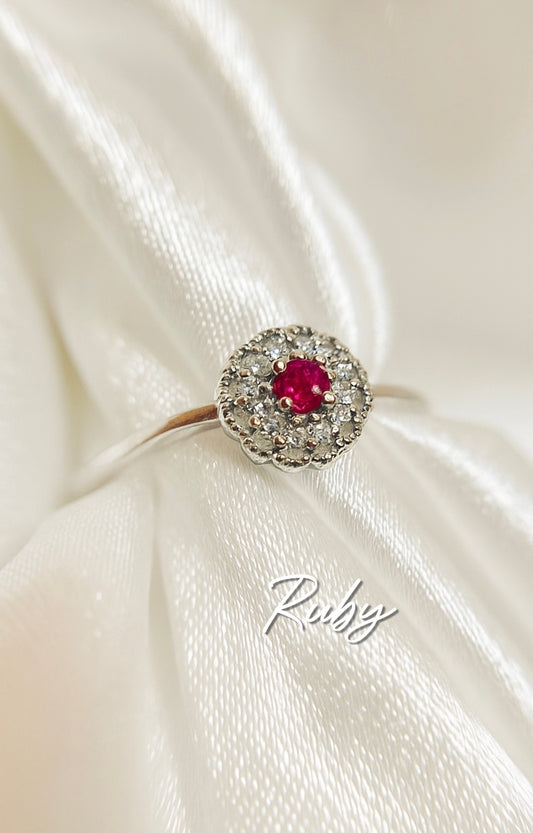 Sterling Silver Natural Crystal & Gemstone Adjustable Ring Collection