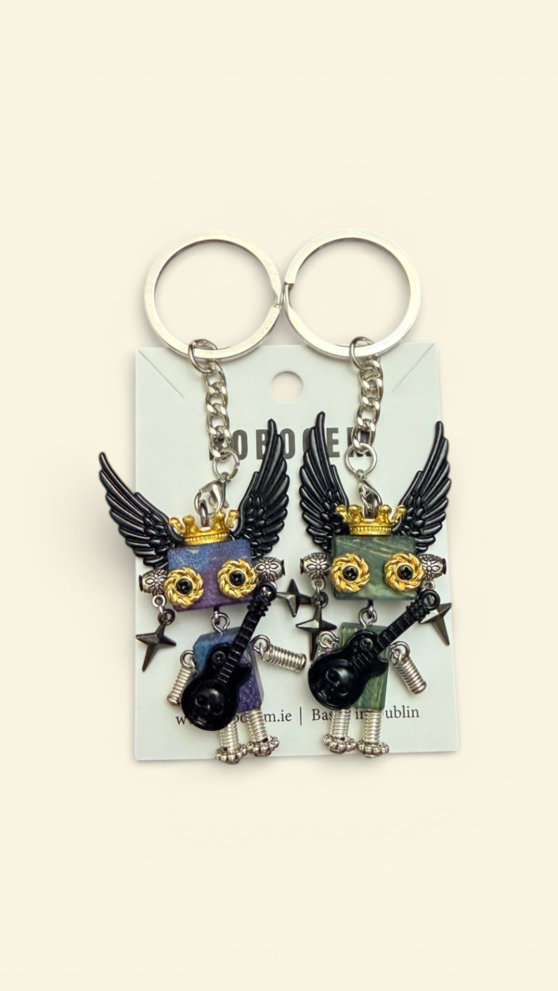 Creative gift set— pair of handmade mini robot keychains