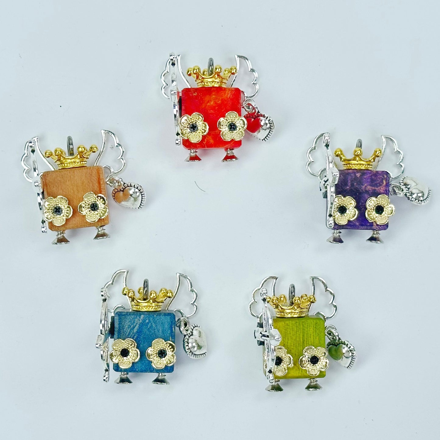 Handmade Mini Robot Pendant/Charms - Steampunk Cupid Design | Necklace, Keychain, Creative Gift