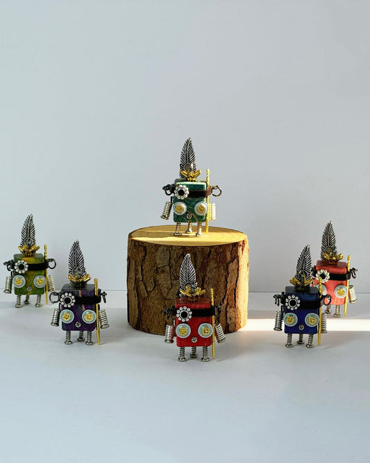 Handmade Mini Robot Pendant/Charms - Steampunk Warrior Tribe Design | Necklace, Keychain, Creative Gift